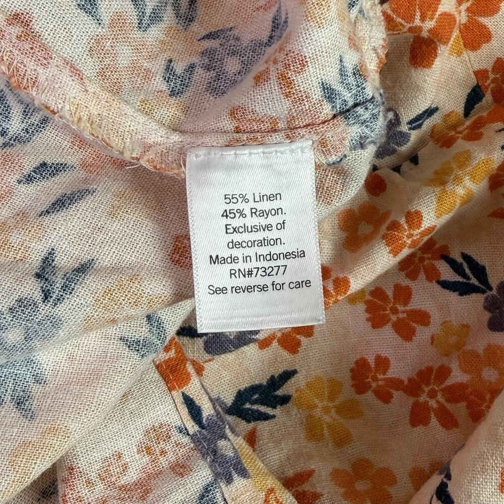 Sonoma Tie Strap Tank Tops Linen Blend Lot of 3 Women's XL Floral Geometric Boho - Picture 15 of 16